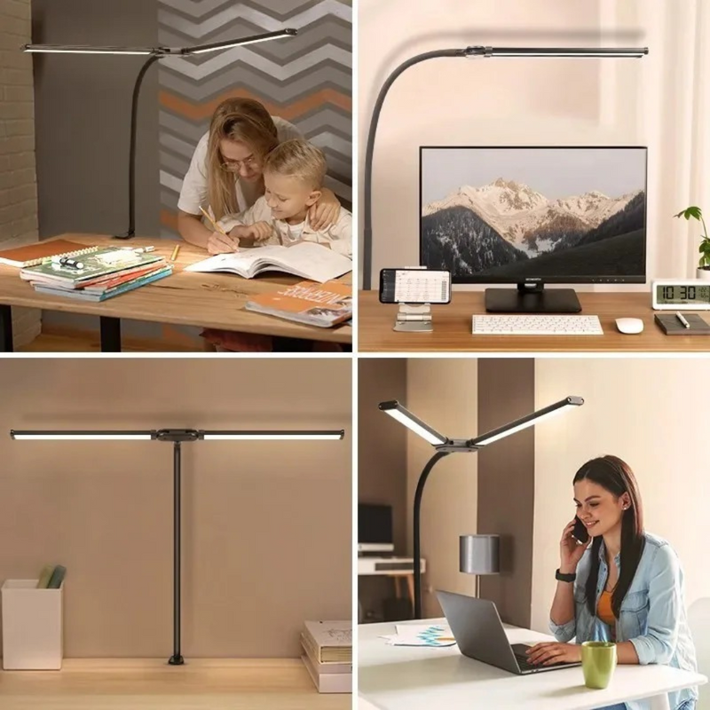 Lâmpada de Mesa LED com Haste Dupla ou Simples Ajustável