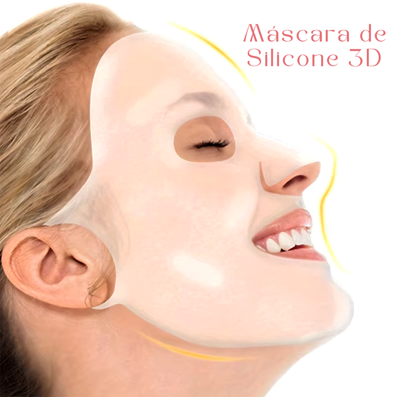 Capa de Máscara de Silicone 3D Reutilizável Fixador e Hidratação Facial