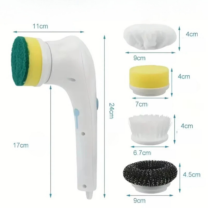 Escova de Limpeza Rotativa Elétrica e Recarregável